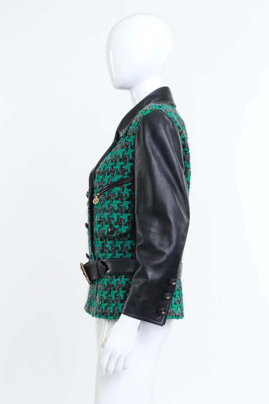 1992 F/W Leather & Bouclé Jacket