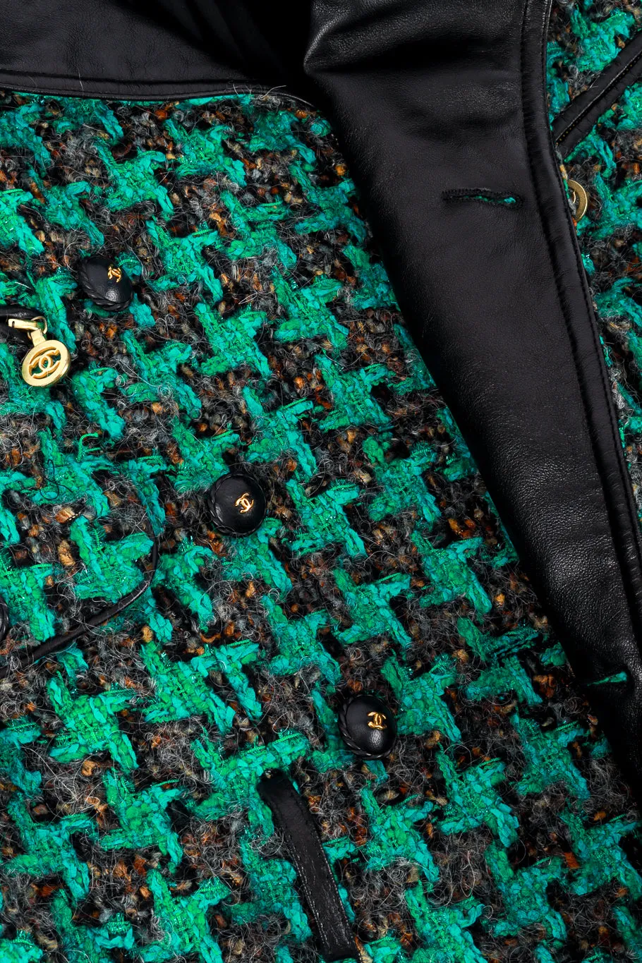 1992 F/W Leather & Bouclé Jacket