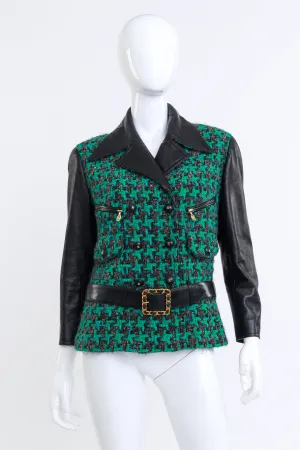 1992 F/W Leather & Bouclé Jacket