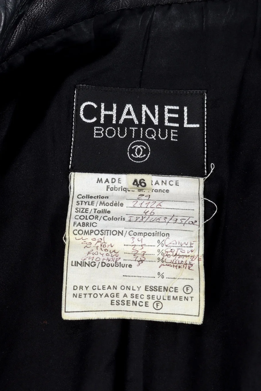 1992 F/W Leather & Bouclé Jacket