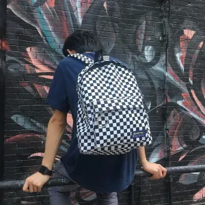 2018 new Black and white plaid Harajuku