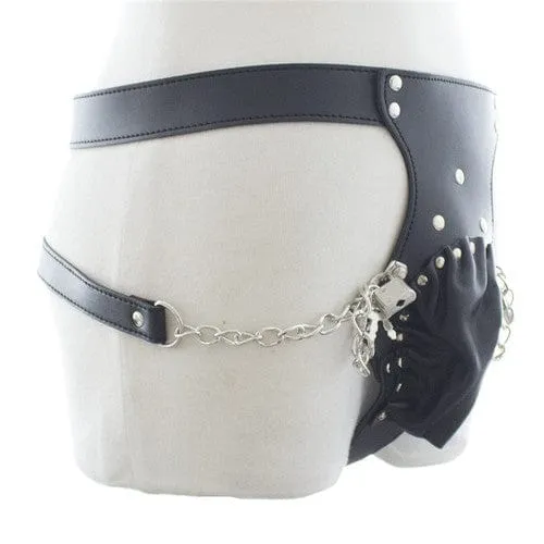 6837M      The Cock Locker Male Locking Penis Pouch Chastity Belt