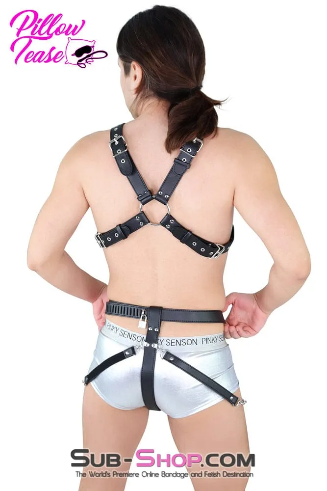 6837M      The Cock Locker Male Locking Penis Pouch Chastity Belt