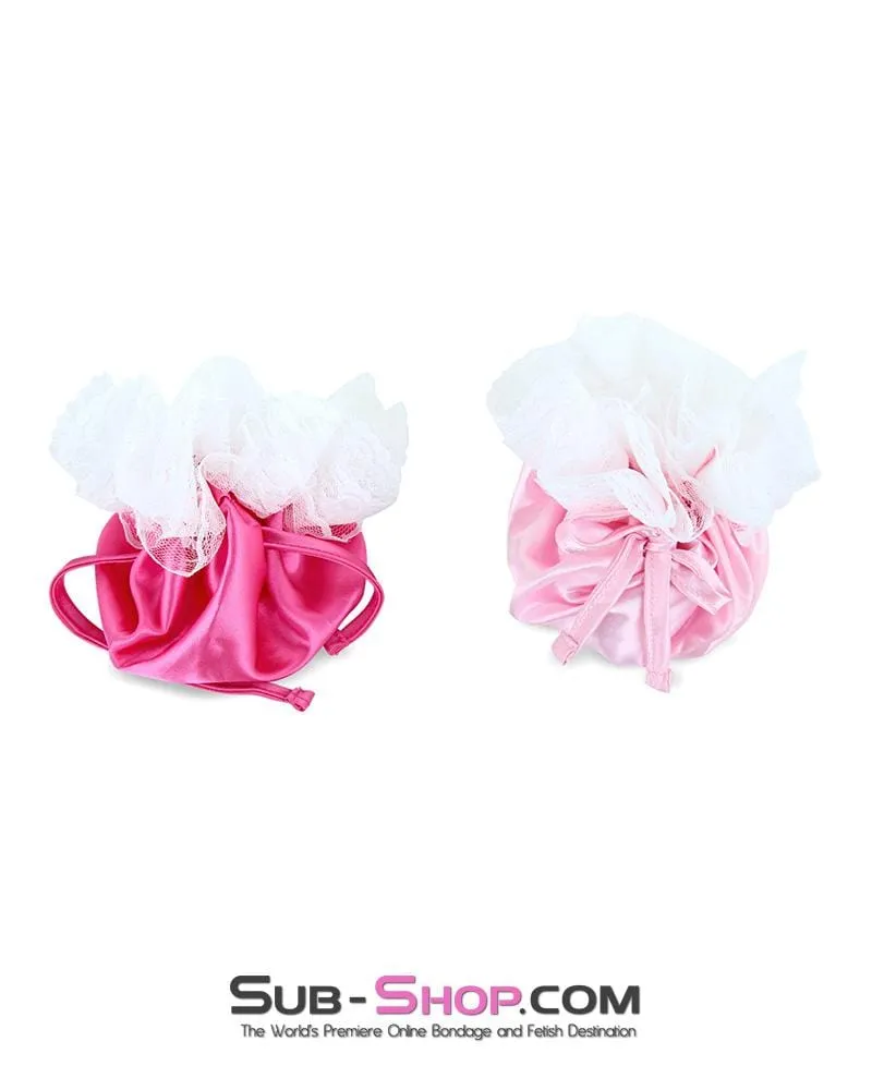 7317AE      Forced Feminization Hot Pink Sissy Boi Cock & Balls Pouch Crossdressing Gear