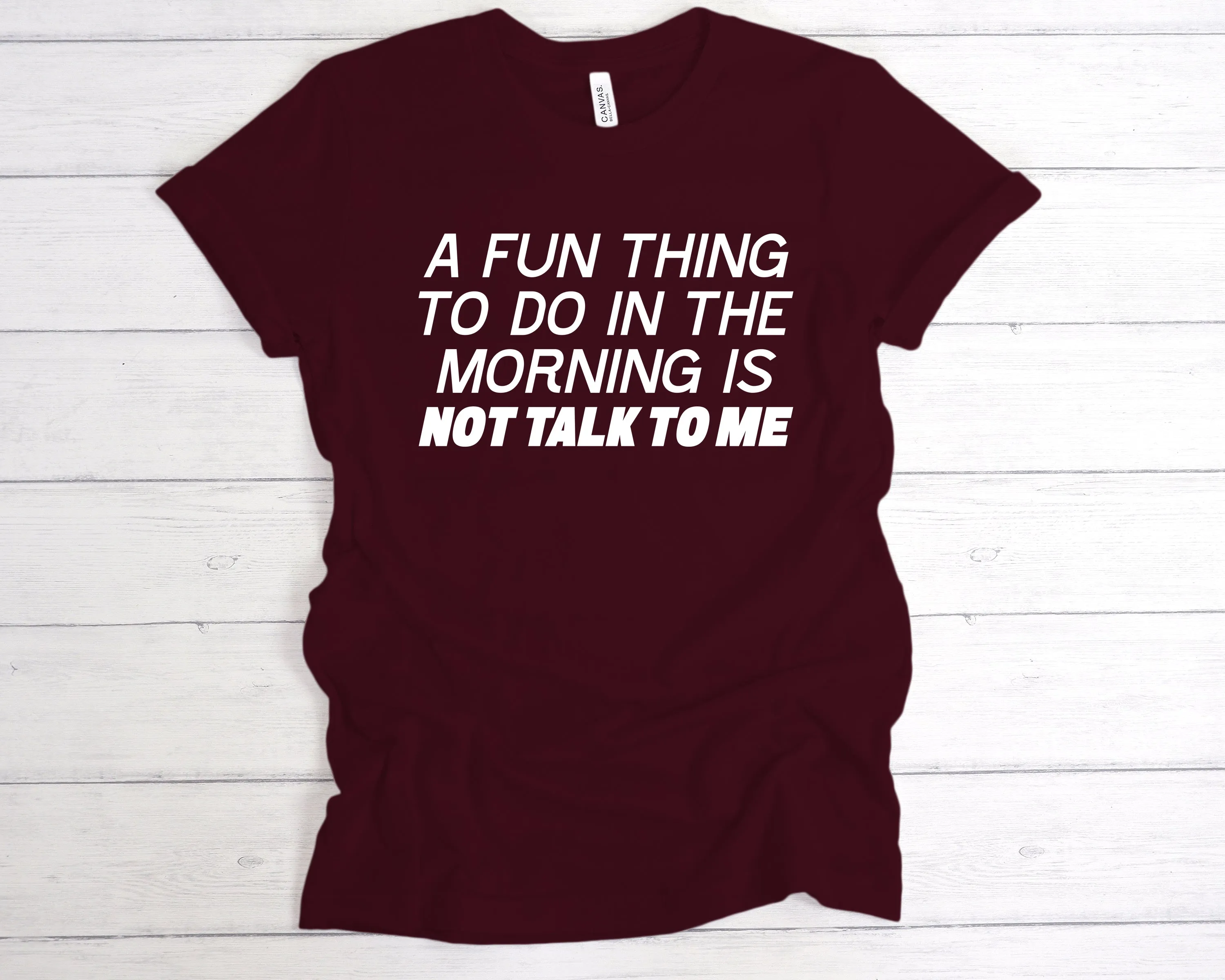 A Fun Thing To Do In the Morning Is Not Talk To Me T-Shirt
