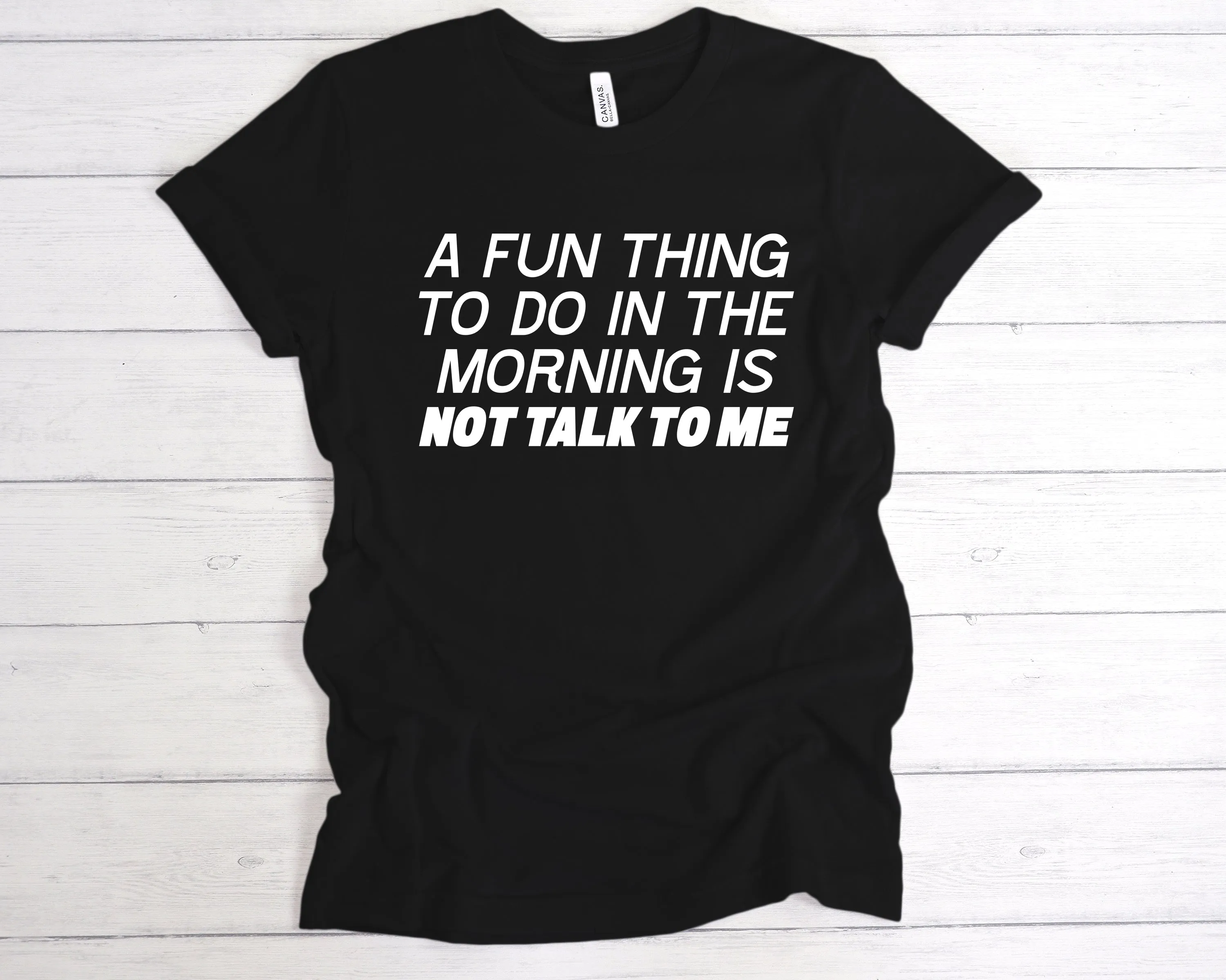 A Fun Thing To Do In the Morning Is Not Talk To Me T-Shirt