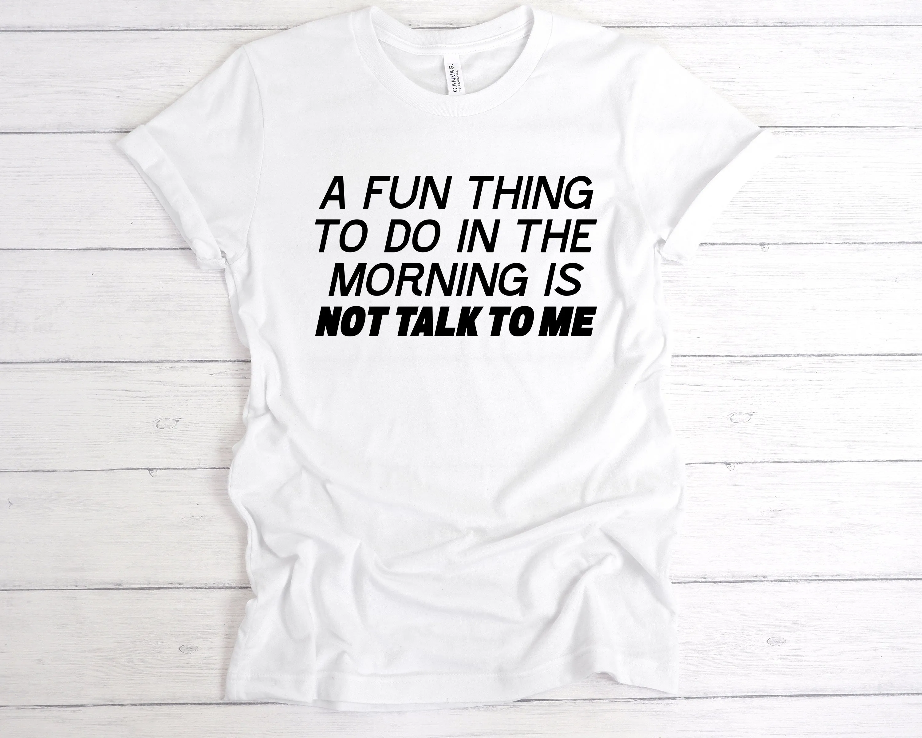A Fun Thing To Do In the Morning Is Not Talk To Me T-Shirt