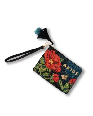 Abide Beaded Wristlet