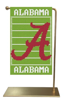 Alabama Football Field Mini Flag Canvas