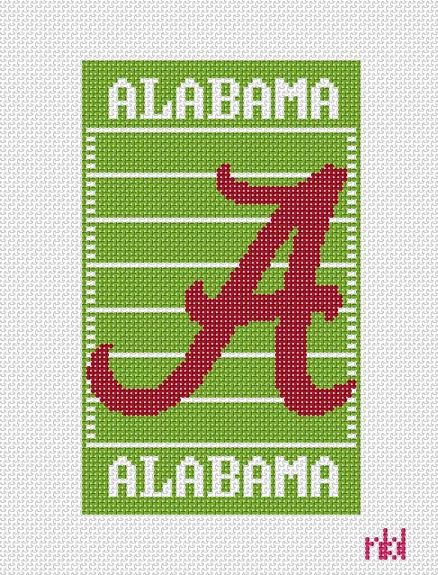 Alabama Football Field Mini Flag Canvas