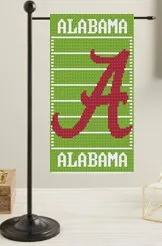 Alabama Football Field Mini Flag Canvas