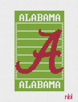 Alabama Football Field Mini Flag Canvas