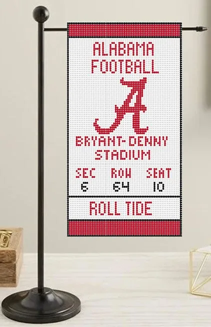 Alabama Ticket Mini Flag Canvas