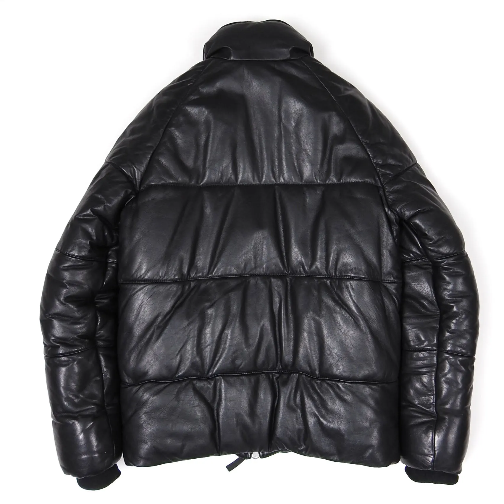 AMI Leather Puffer Coat Size Small