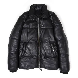 AMI Leather Puffer Coat Size Small