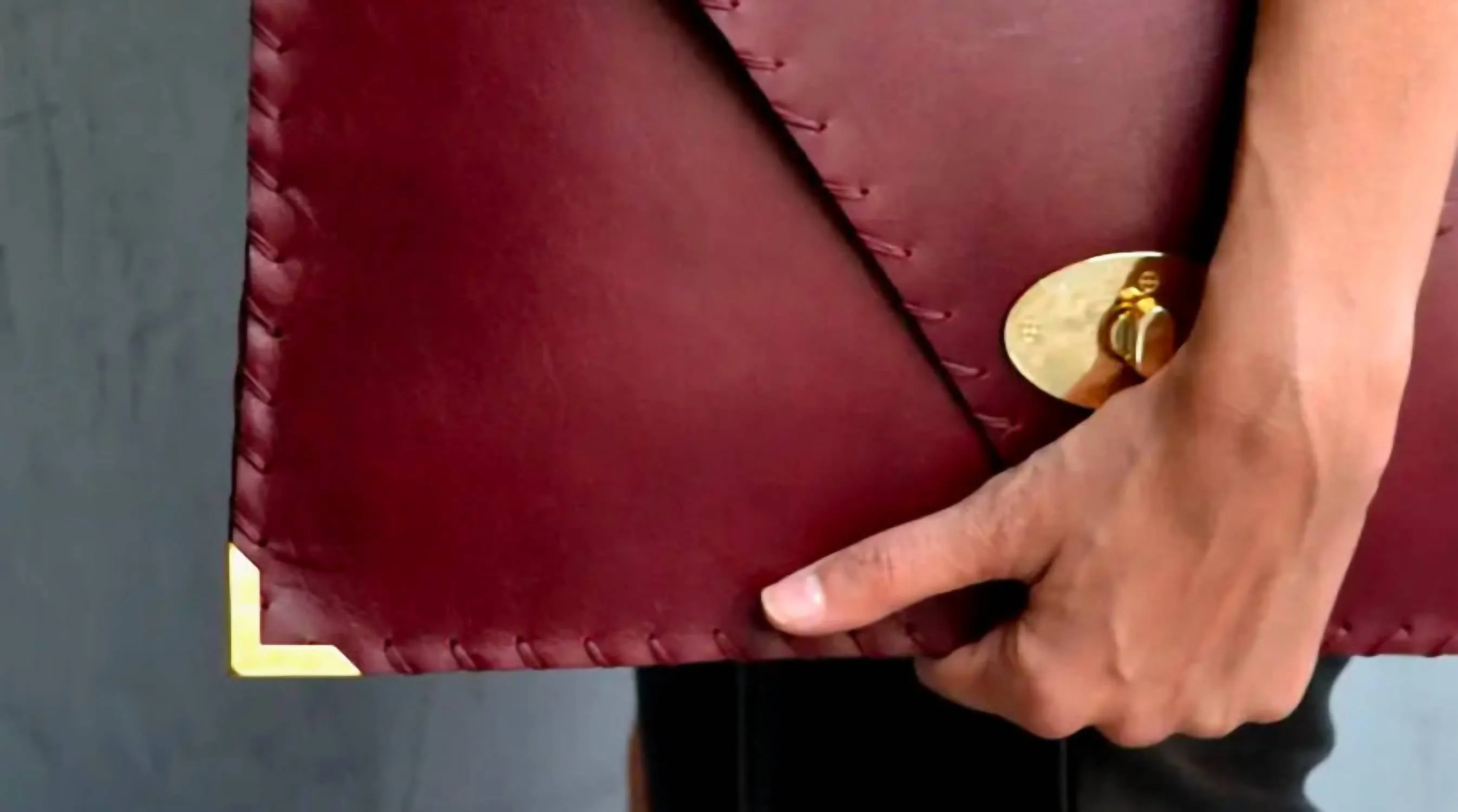 Ana Koutsi - Leather Envelope Clutch