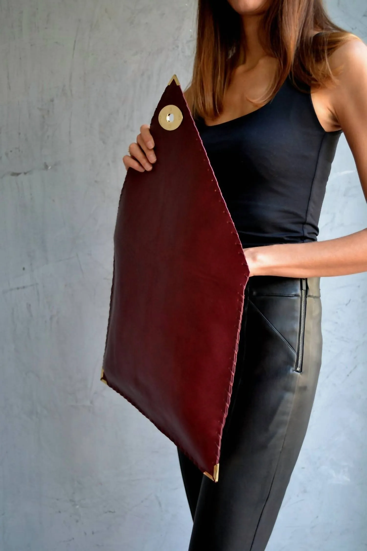 Ana Koutsi - Leather Envelope Clutch