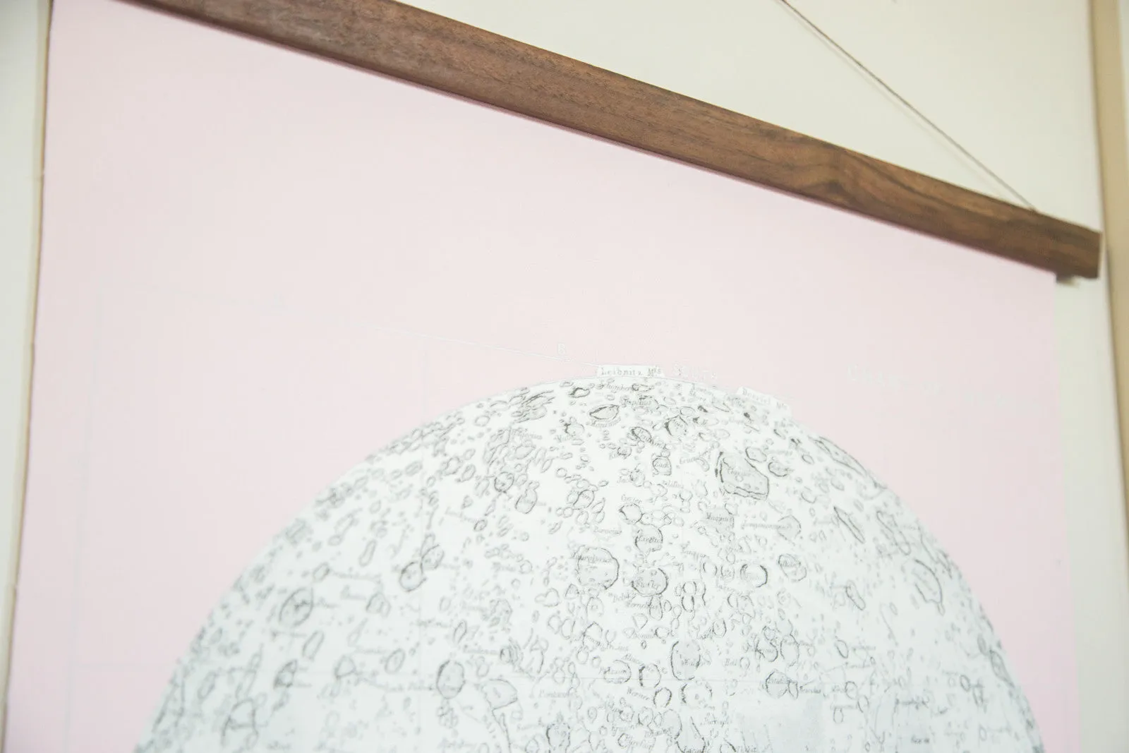 Antique Moon Chart Pull Down Revival in Pink
