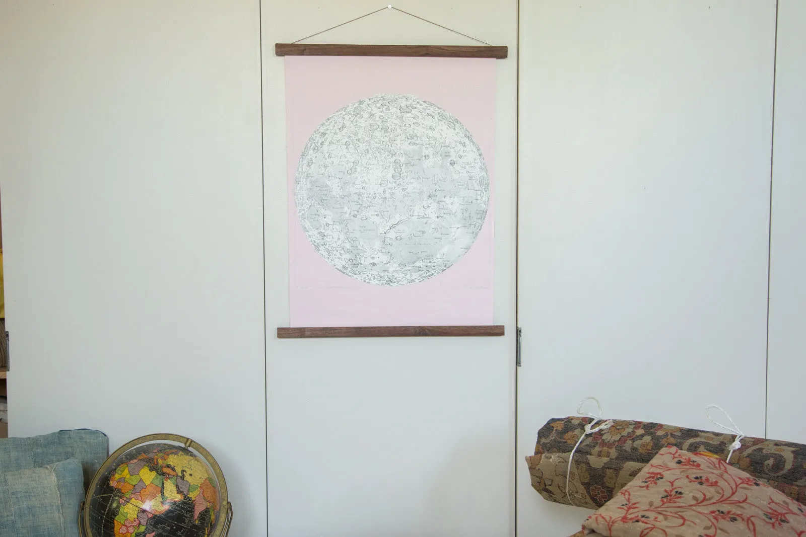 Antique Moon Chart Pull Down Revival in Pink