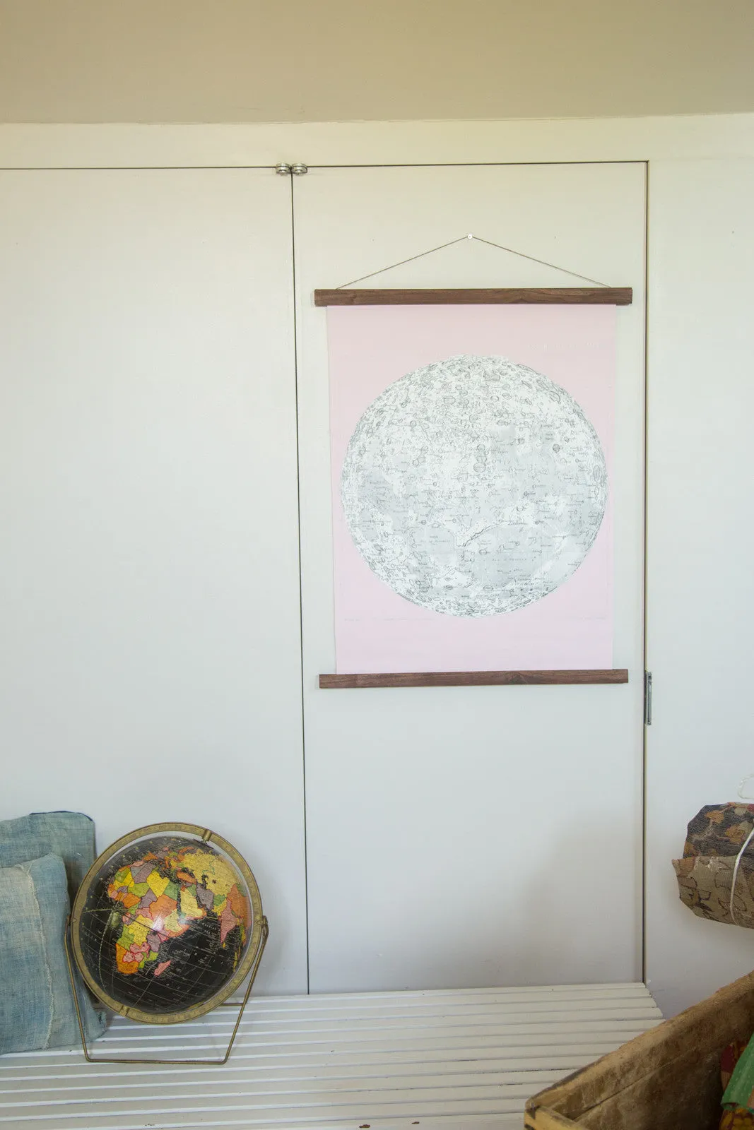 Antique Moon Chart Pull Down Revival in Pink