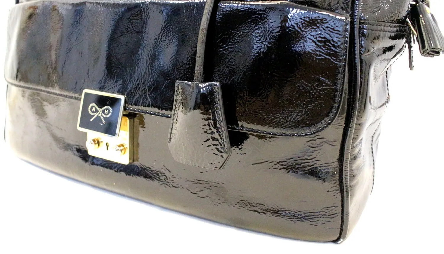 Anya Hindmarch Handbags Women Carker Black Patent Leather - Last Call