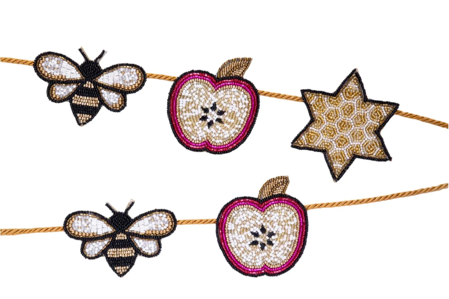 Apples and Honeybees Beaded Garland