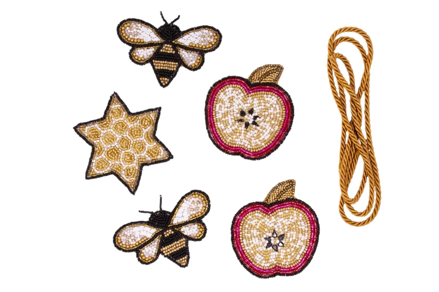Apples and Honeybees Beaded Garland