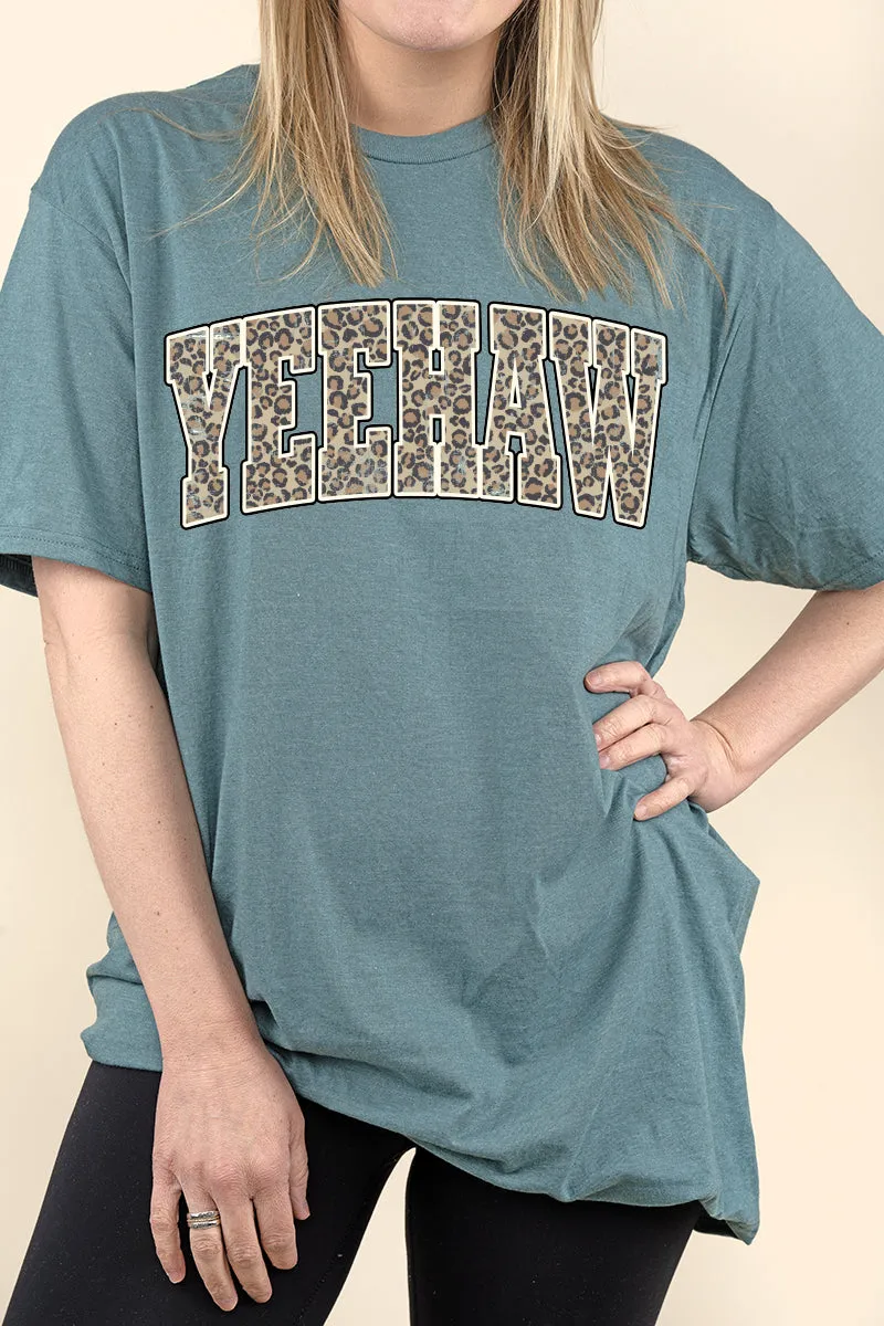 Arched Yeehaw Leopard Perfect-T Shirt