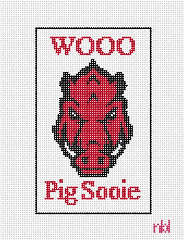 Arkansas Mini Flag Canvas