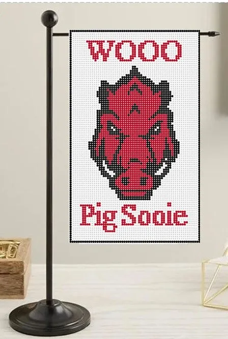 Arkansas Mini Flag Canvas