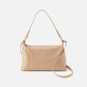 Avon Shoulder Bag In Polished Leather - Sand