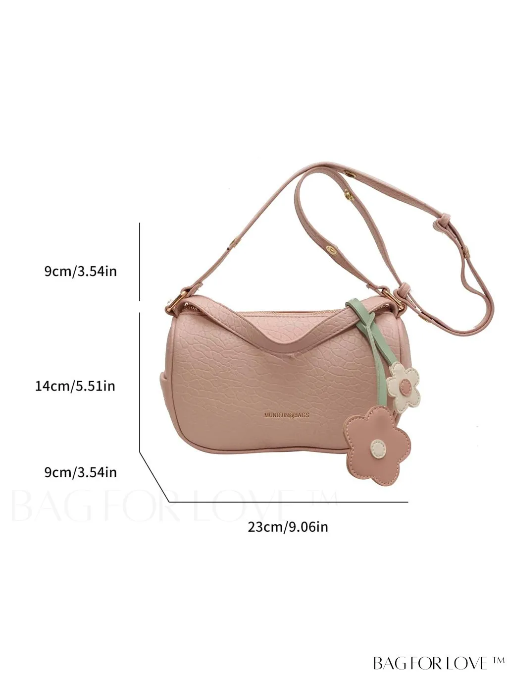 BagForLove - Chic Alphabet Print Handbag with Elegant Charm Pendant