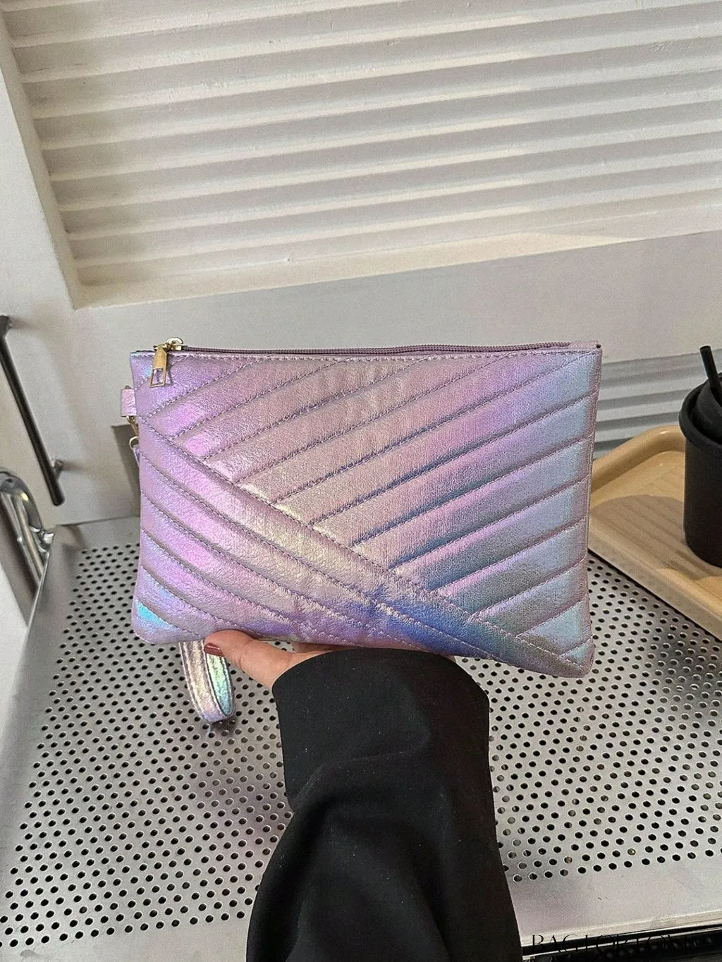 BagForLove - Chic Holographic Quilted PU Square Bag