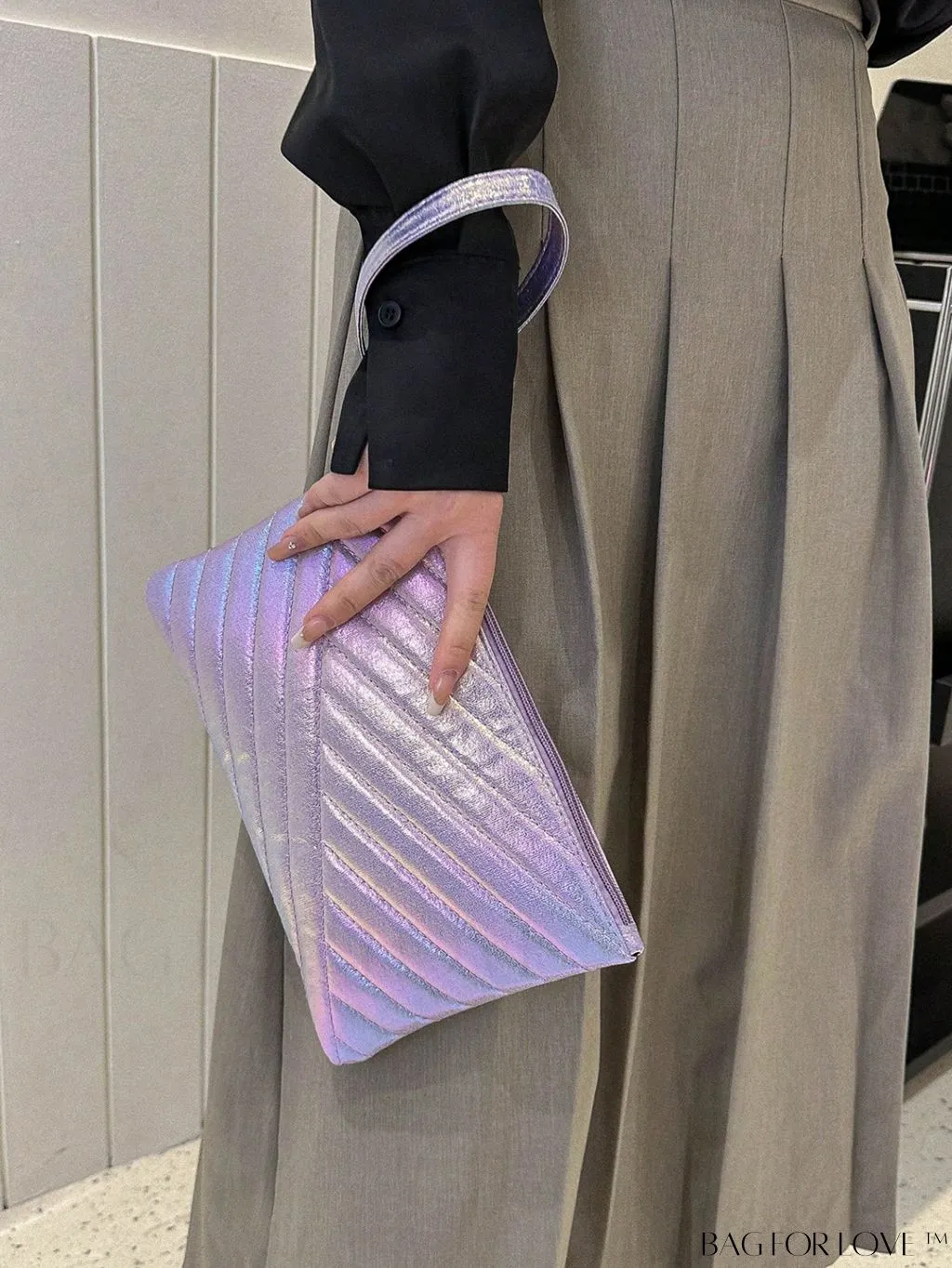 BagForLove - Chic Holographic Quilted PU Square Bag