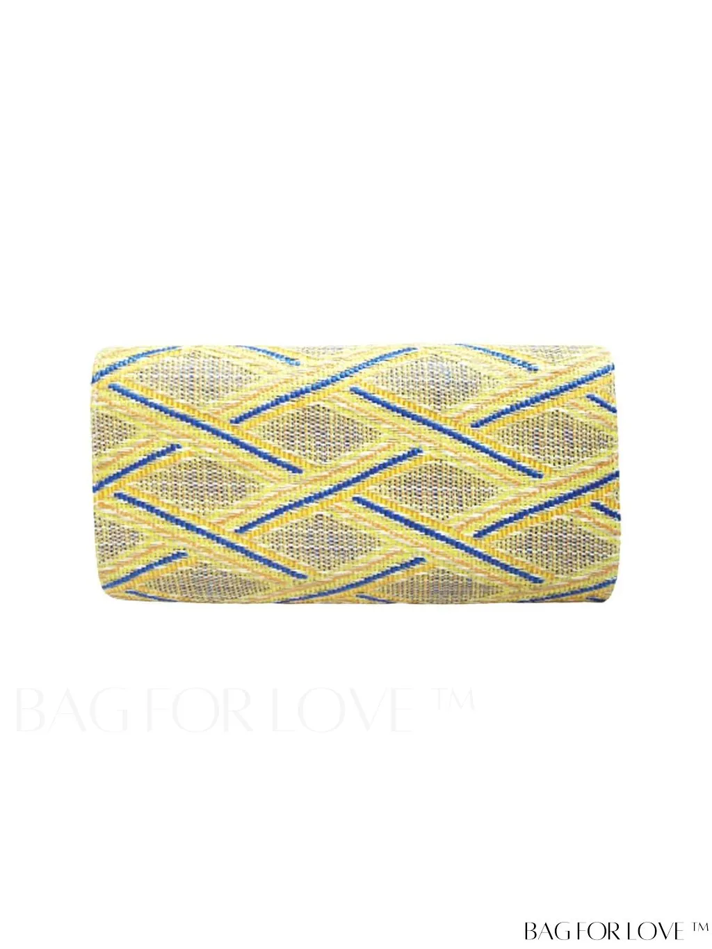 BagForLove - Colorblock Geometric Pattern Flap Bag - Medium Square Size