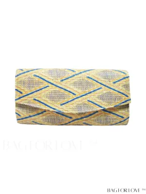 BagForLove - Colorblock Geometric Pattern Flap Bag - Medium Square Size