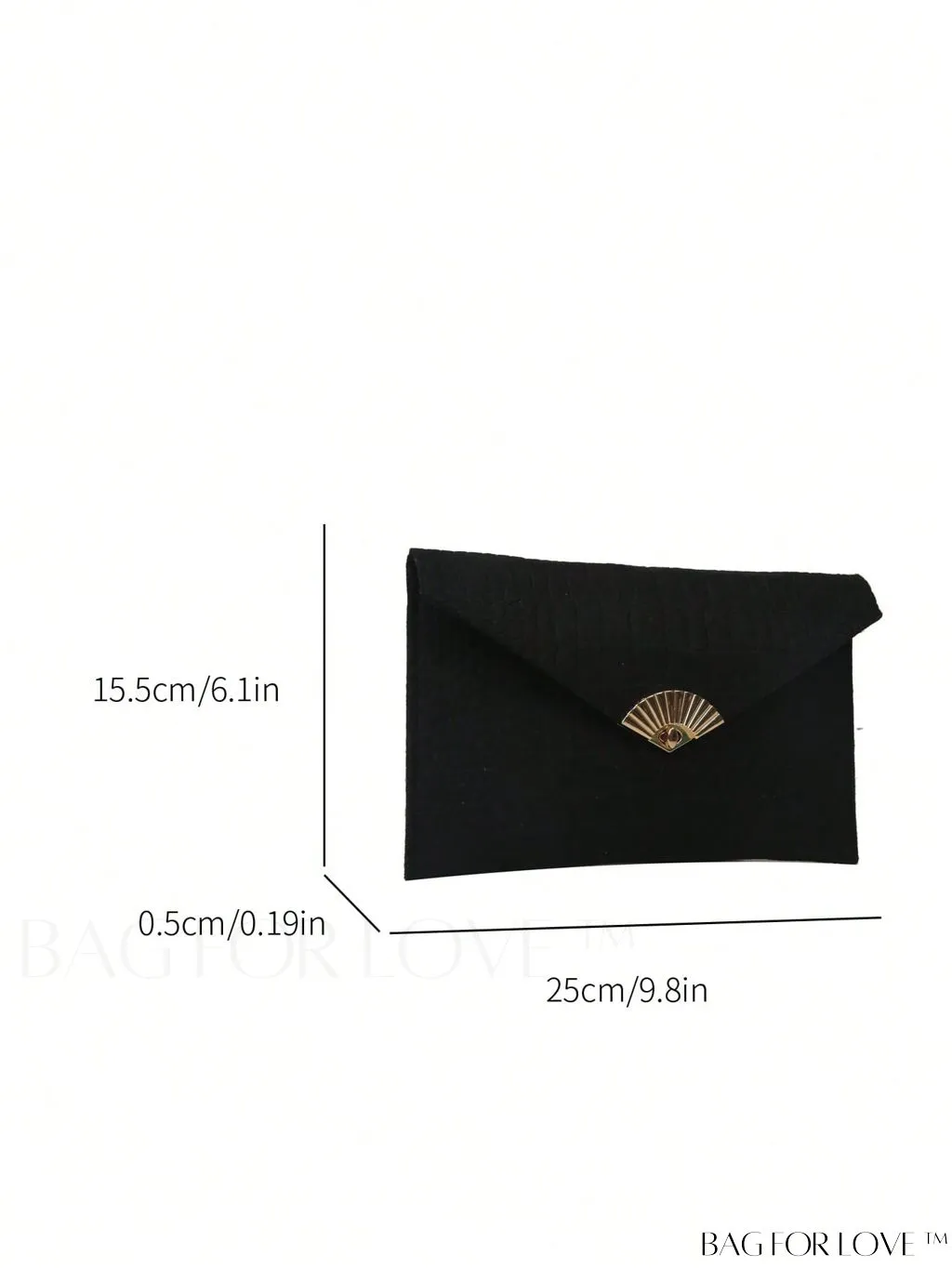 BagForLove - Crocodile Embossed Flap Envelope Bag - Stylish Polyester Fashion Accessory