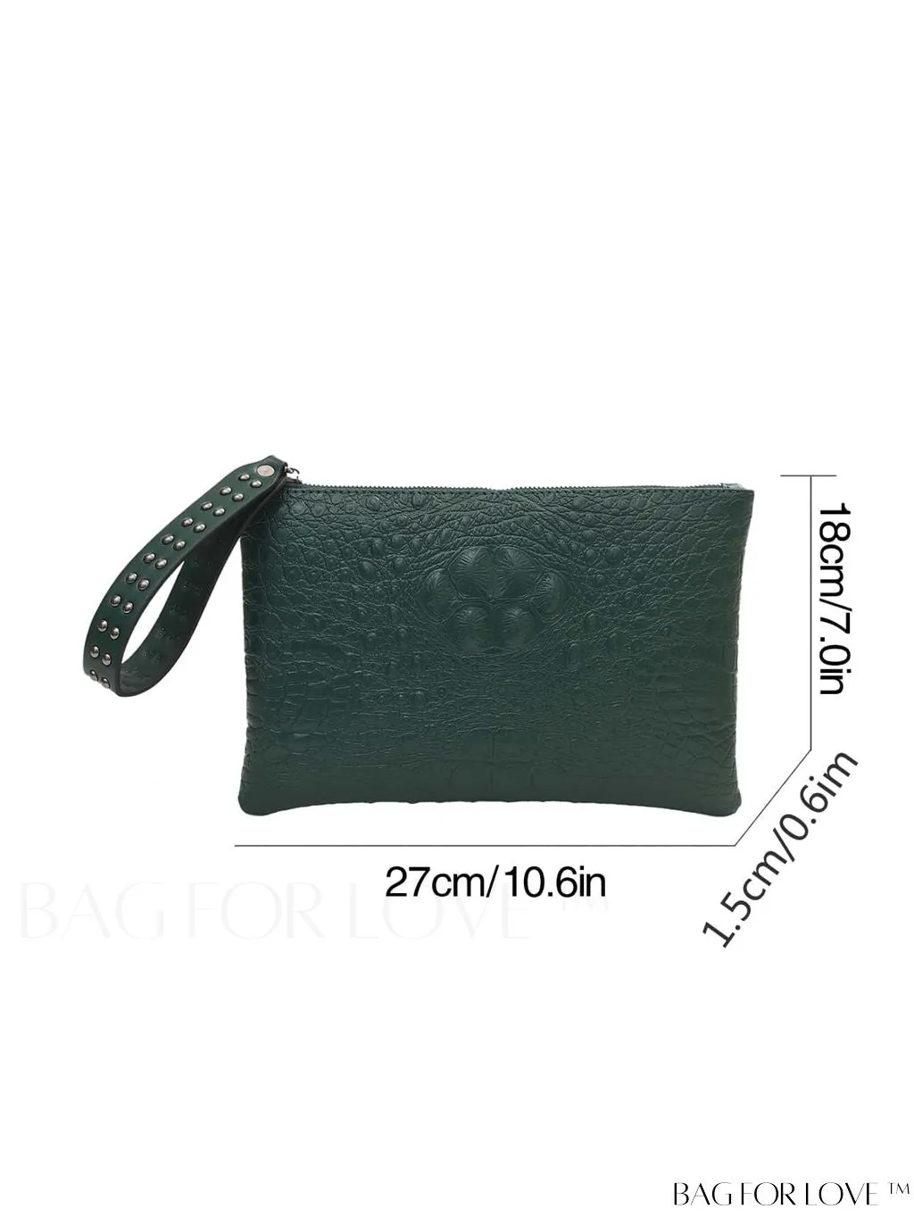 BagForLove - Crocodile Embossed PU Square Bag for Everyday Use