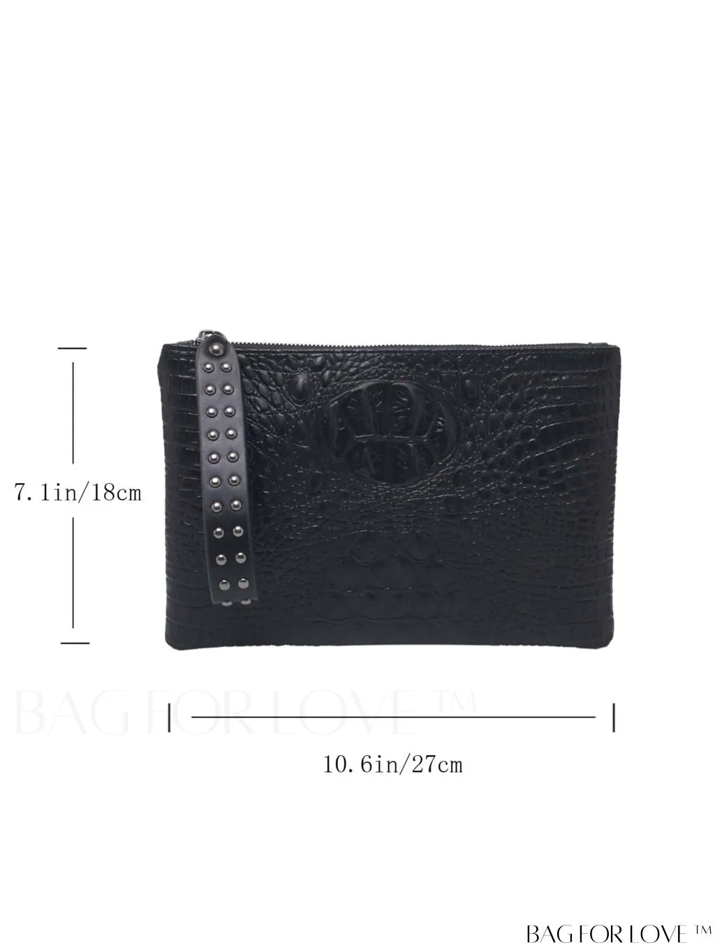 BagForLove - Crocodile Embossed PU Square Bag for Everyday Use
