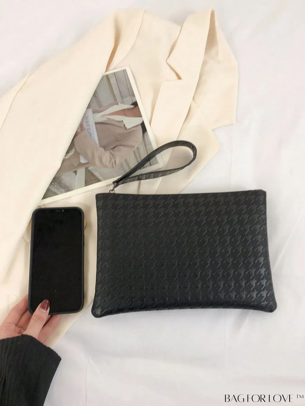 BagForLove - Crocodile Embossed PU Square Bag for Everyday Use