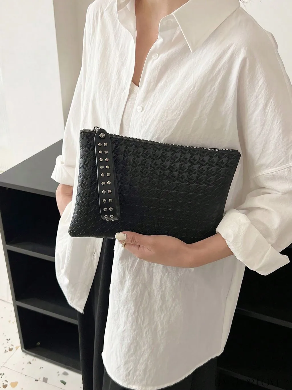 BagForLove - Crocodile Embossed PU Square Bag for Everyday Use