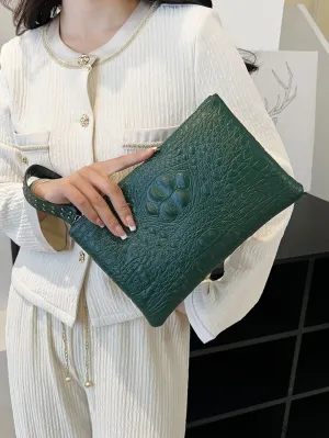 BagForLove - Crocodile Embossed PU Square Bag for Everyday Use