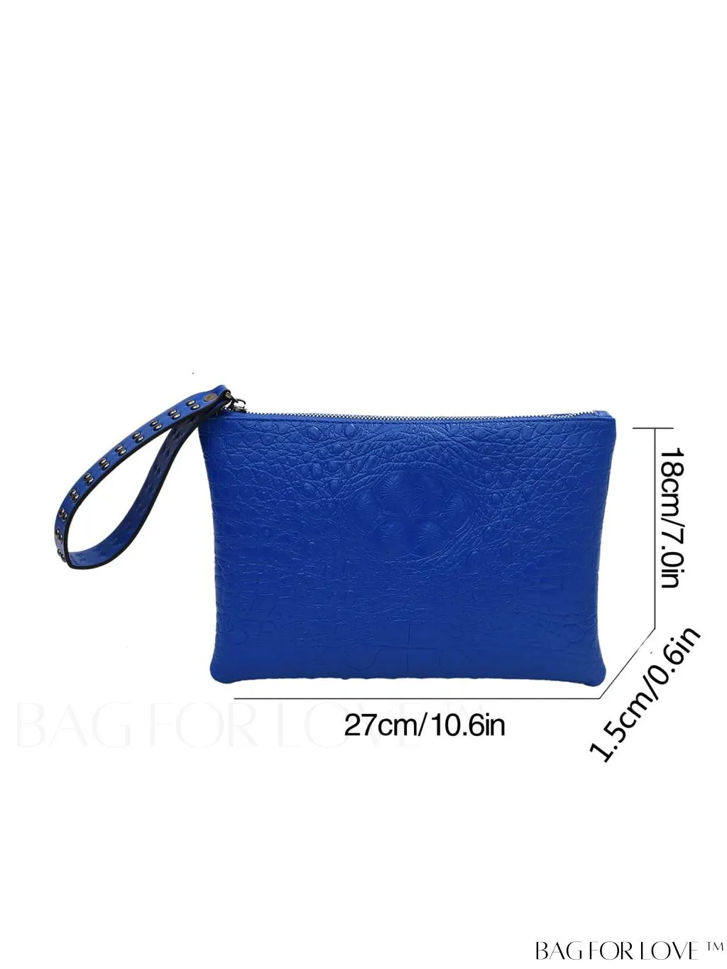 BagForLove - Crocodile Embossed PU Square Bag for Everyday Use