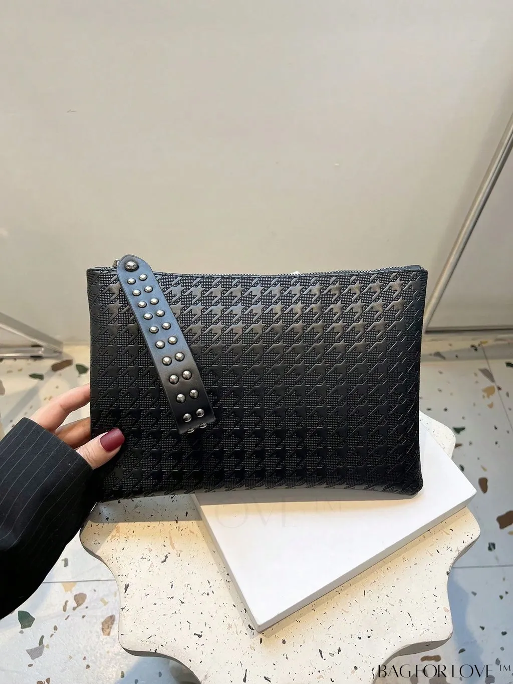 BagForLove - Crocodile Embossed PU Square Bag for Everyday Use