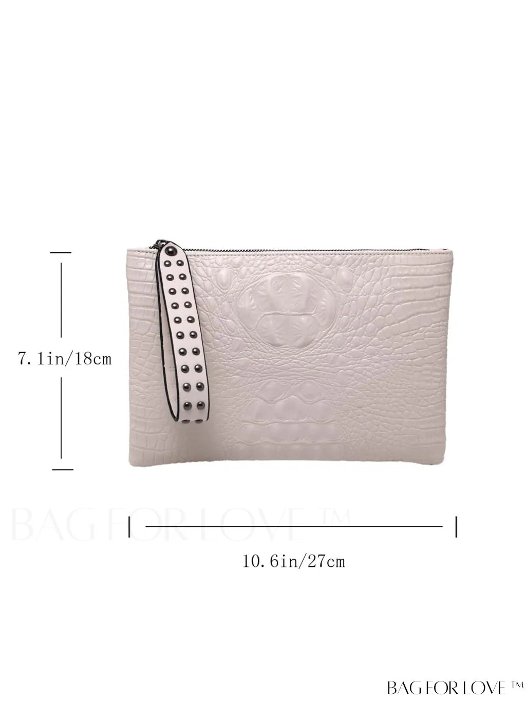 BagForLove - Crocodile Embossed PU Square Bag for Everyday Use