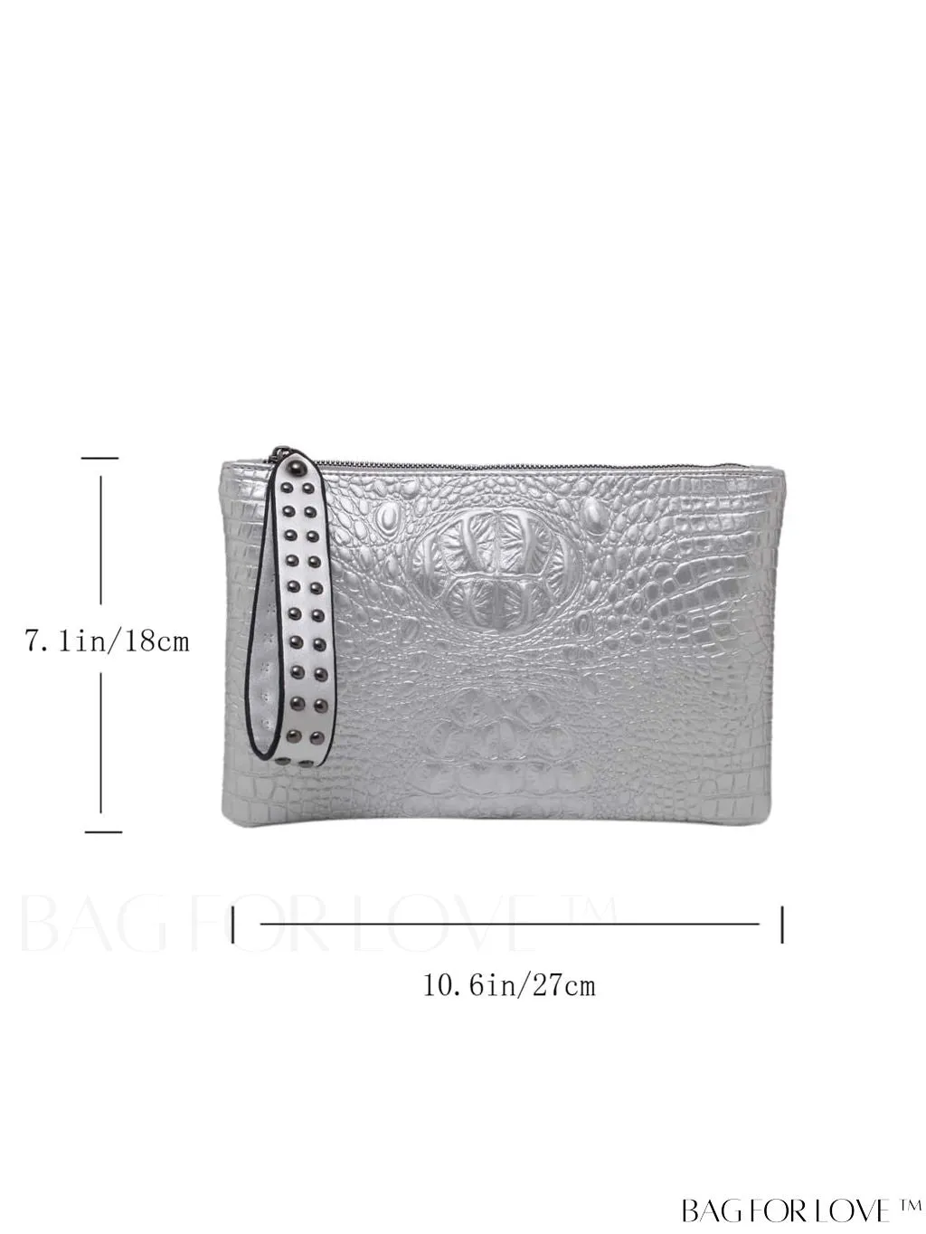 BagForLove - Crocodile Embossed PU Square Bag for Everyday Use
