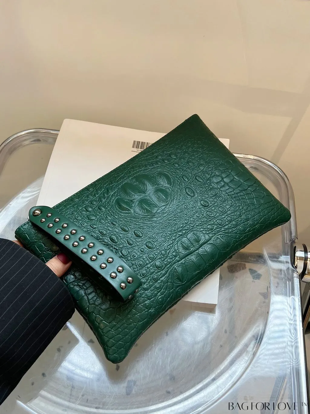 BagForLove - Crocodile Embossed PU Square Bag for Everyday Use