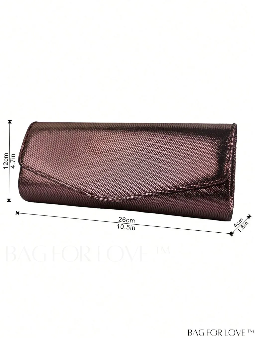 BagForLove - Embossed Glitter Envelope Bag with Chain Strap
