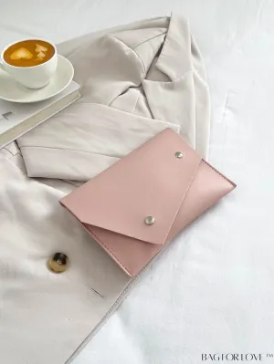 BagForLove - Fashionable Envelope Clutch - Studded Design, Solid Color
