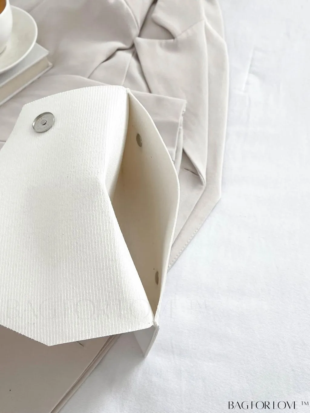BagForLove - Fashionable Envelope Clutch - Studded Design, Solid Color